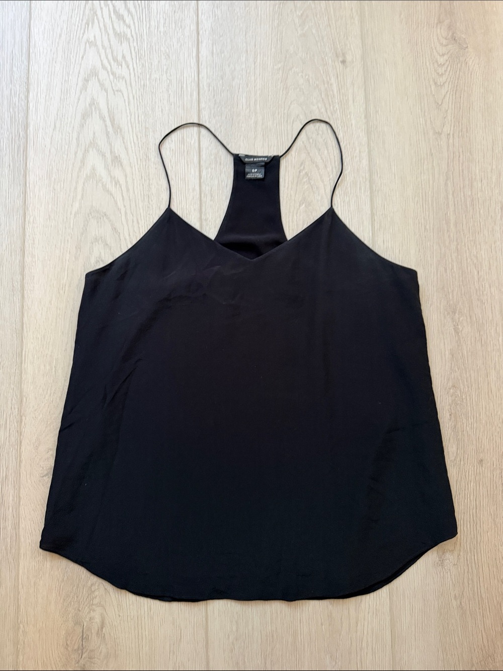 Club Monaco silk racerback black  V-Neck Camisole